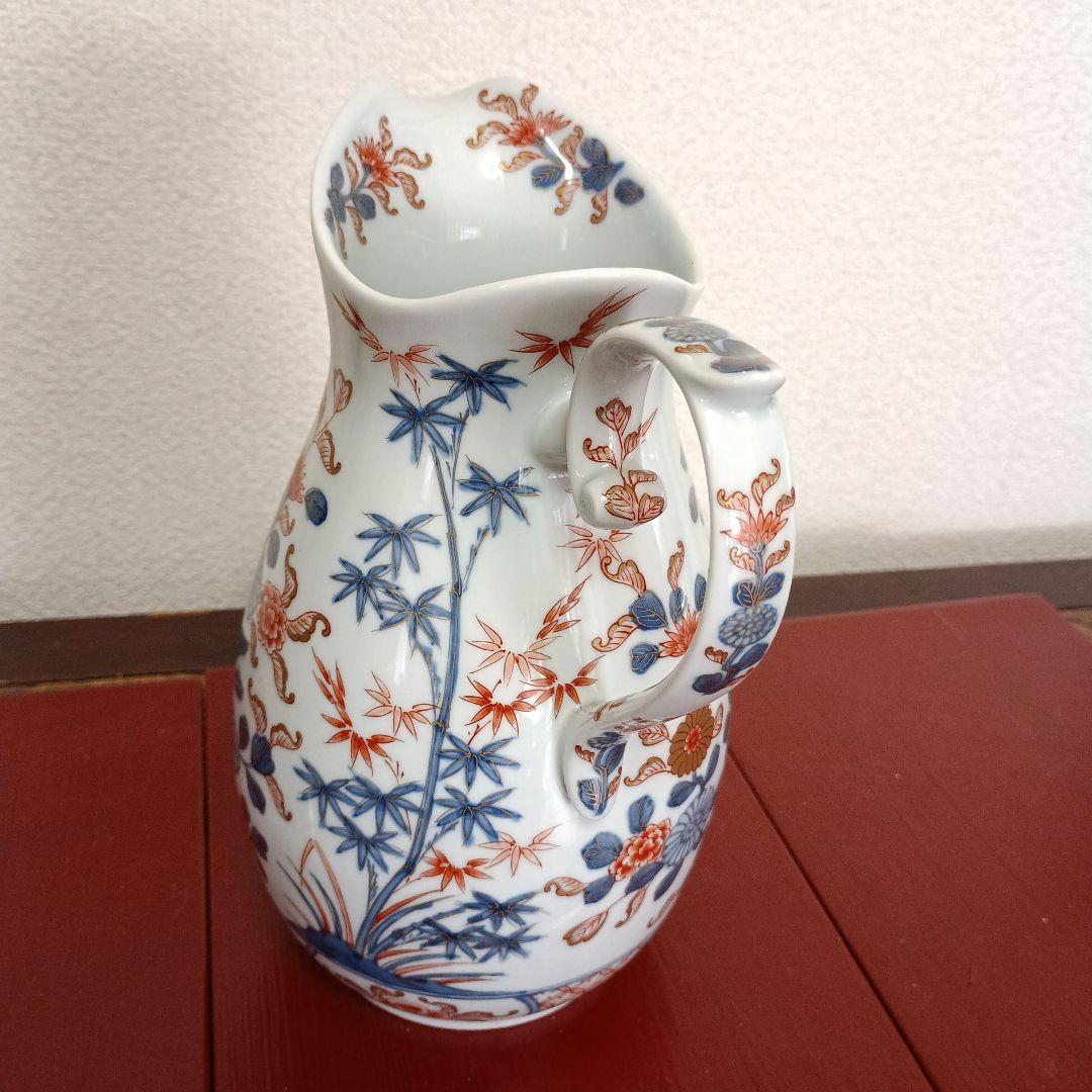 有田焼　幸楽窯　伊万里　染め錦　ピッチャー　水差し　フラワーベース　未使用品