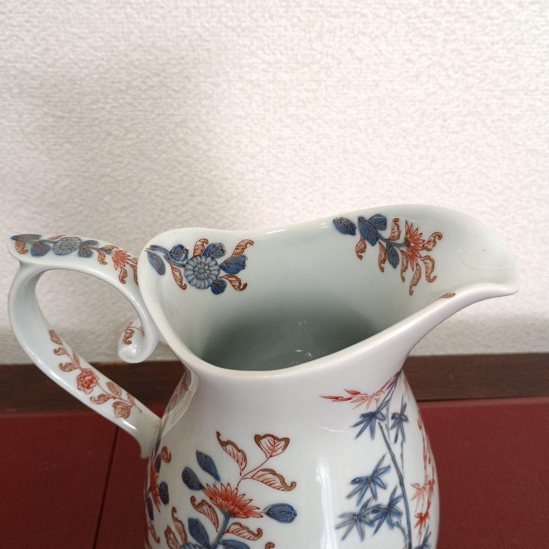 有田焼　幸楽窯　伊万里　染め錦　ピッチャー　水差し　フラワーベース　未使用品