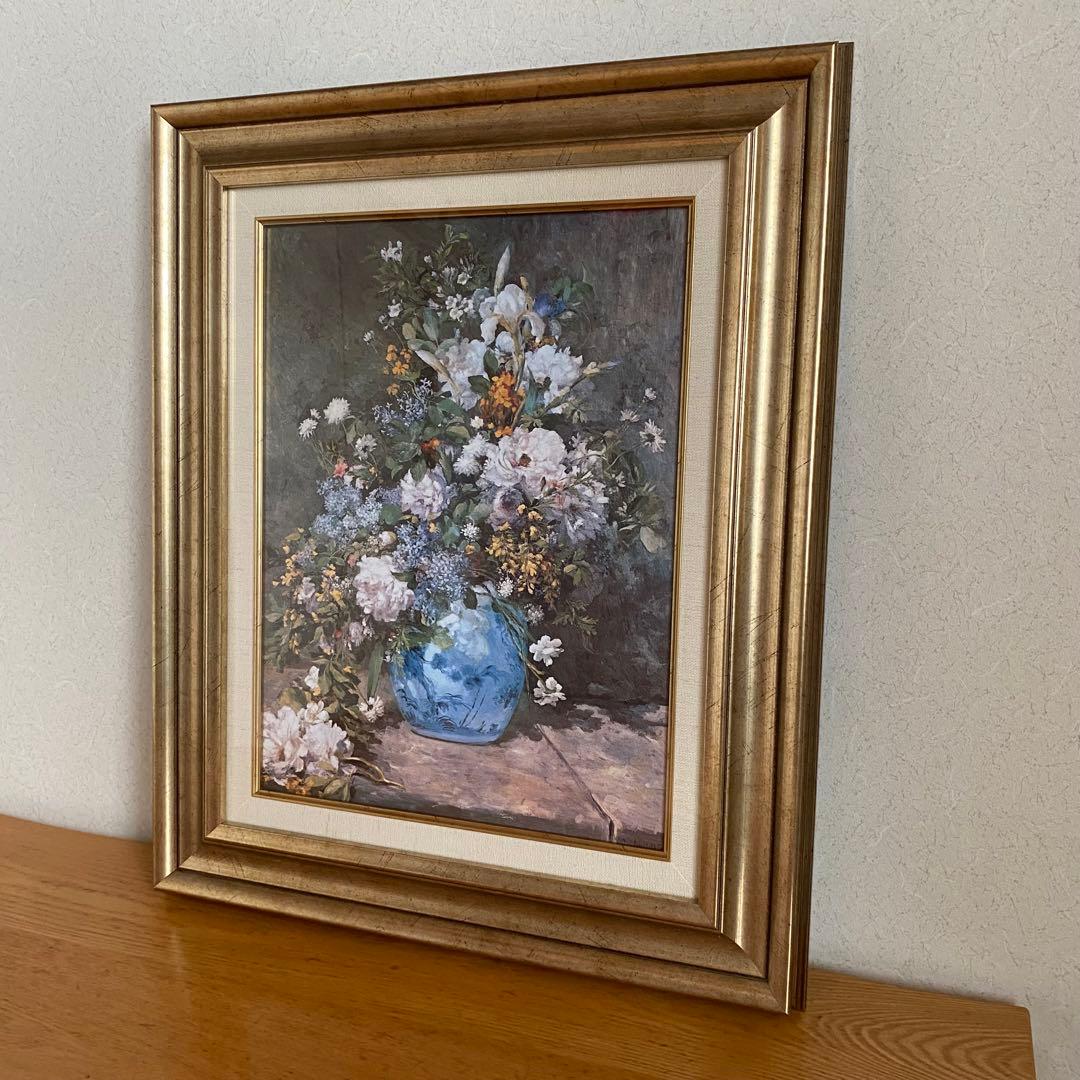 【複製画】ルノワール　春の花　額縁付き