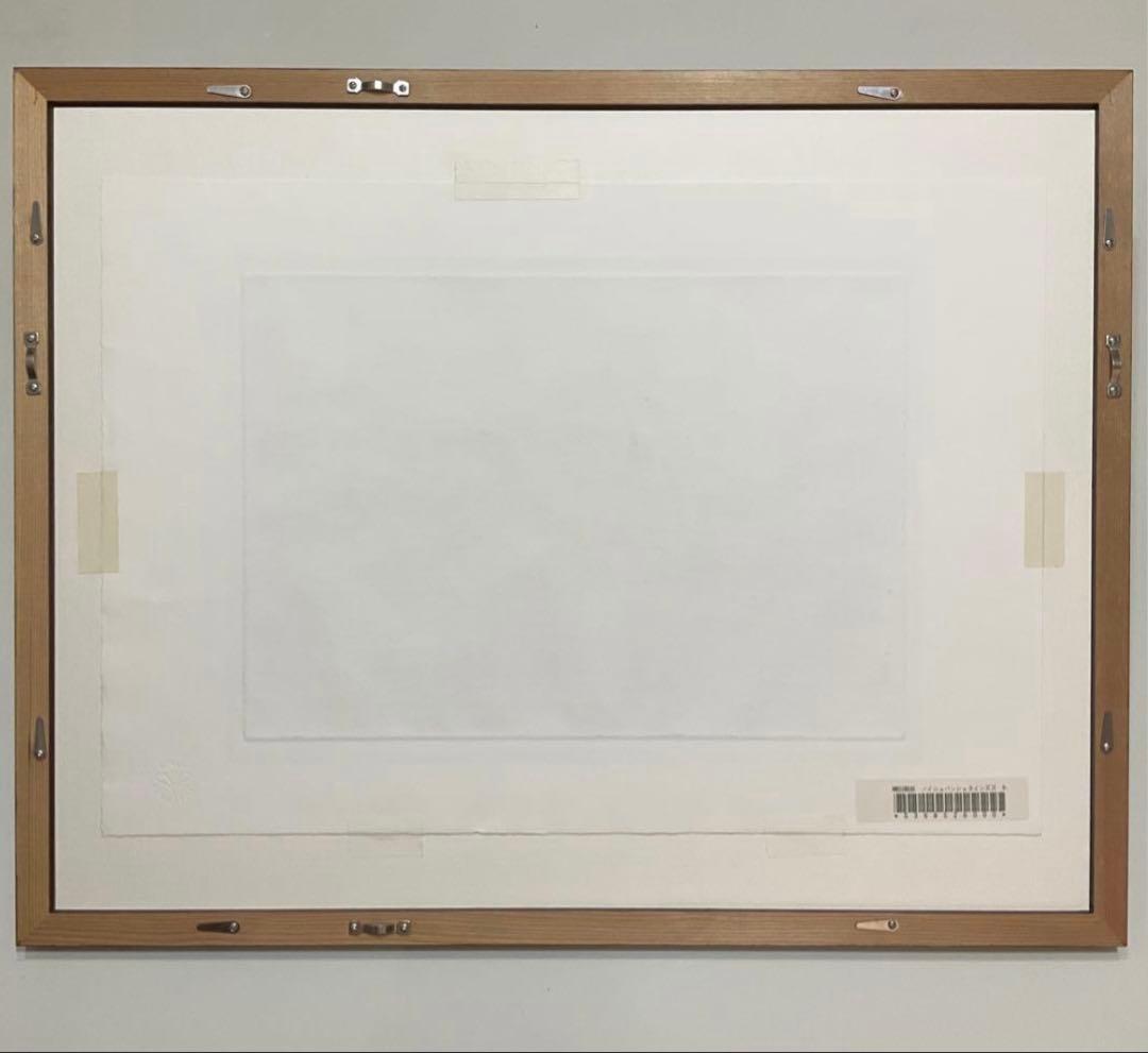 絵画・額縁・版画・織田義郎・銅版+手彩色・ノイシュバンシュタインⅩⅩ・美術品