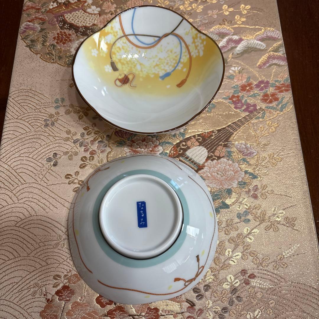 特選✨古伊万里＊金彩お膳✨幸楽窯・高台皿21.2㎝　菊割高台鉢【お2人様12品】
