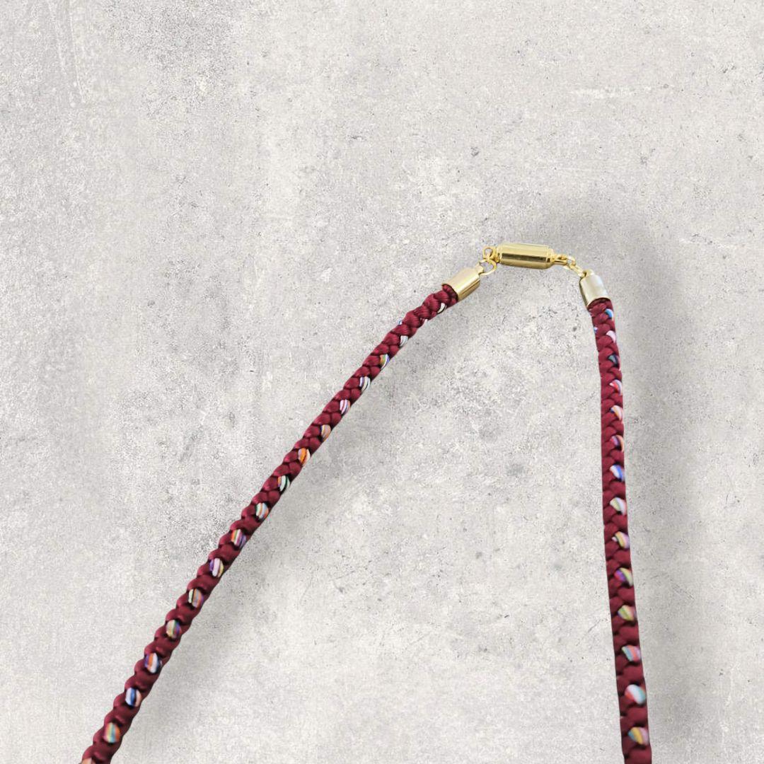 日本　手彫り　つげ細工　開工房 安藤光平　　ペンダント　紅葉　木彫り　工芸品