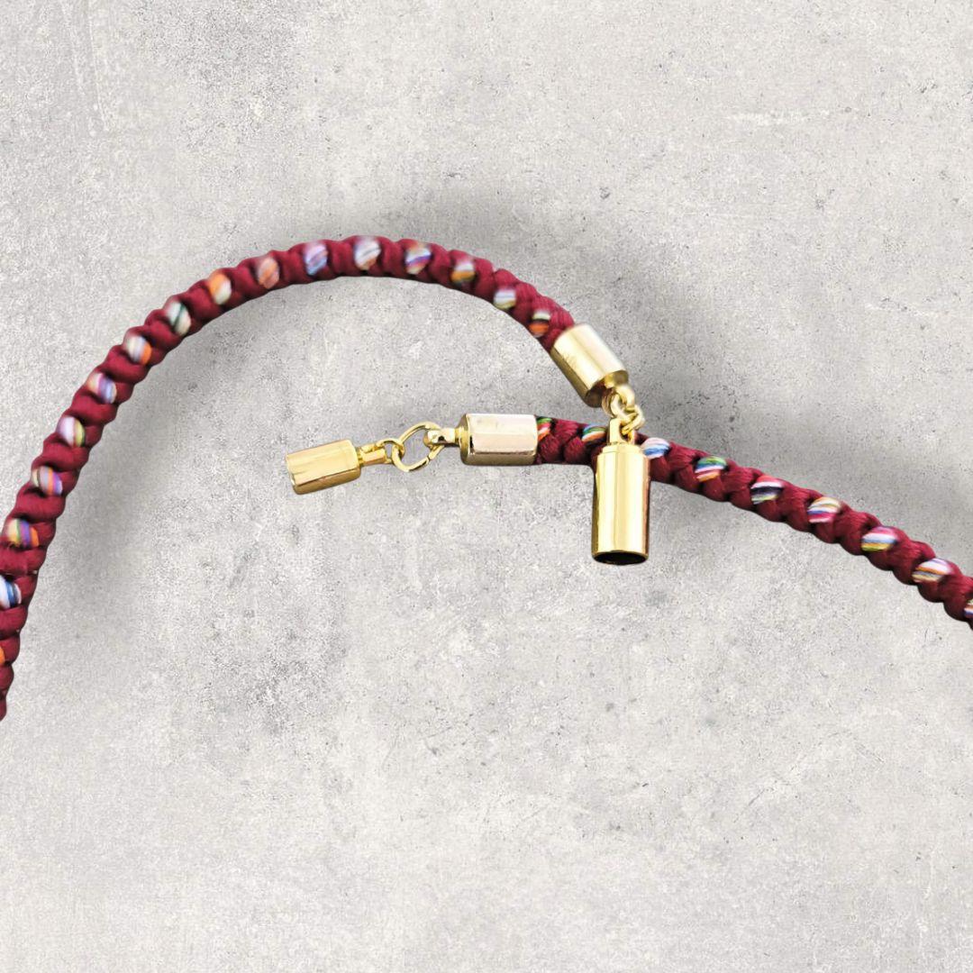 日本　手彫り　つげ細工　開工房 安藤光平　　ペンダント　紅葉　木彫り　工芸品