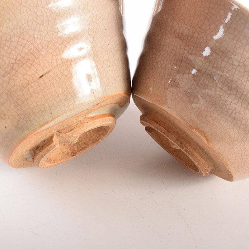 煎茶道具　瑞芝焼　阪上瑞雲作　辰砂　湯呑　5客　共箱　V　6873