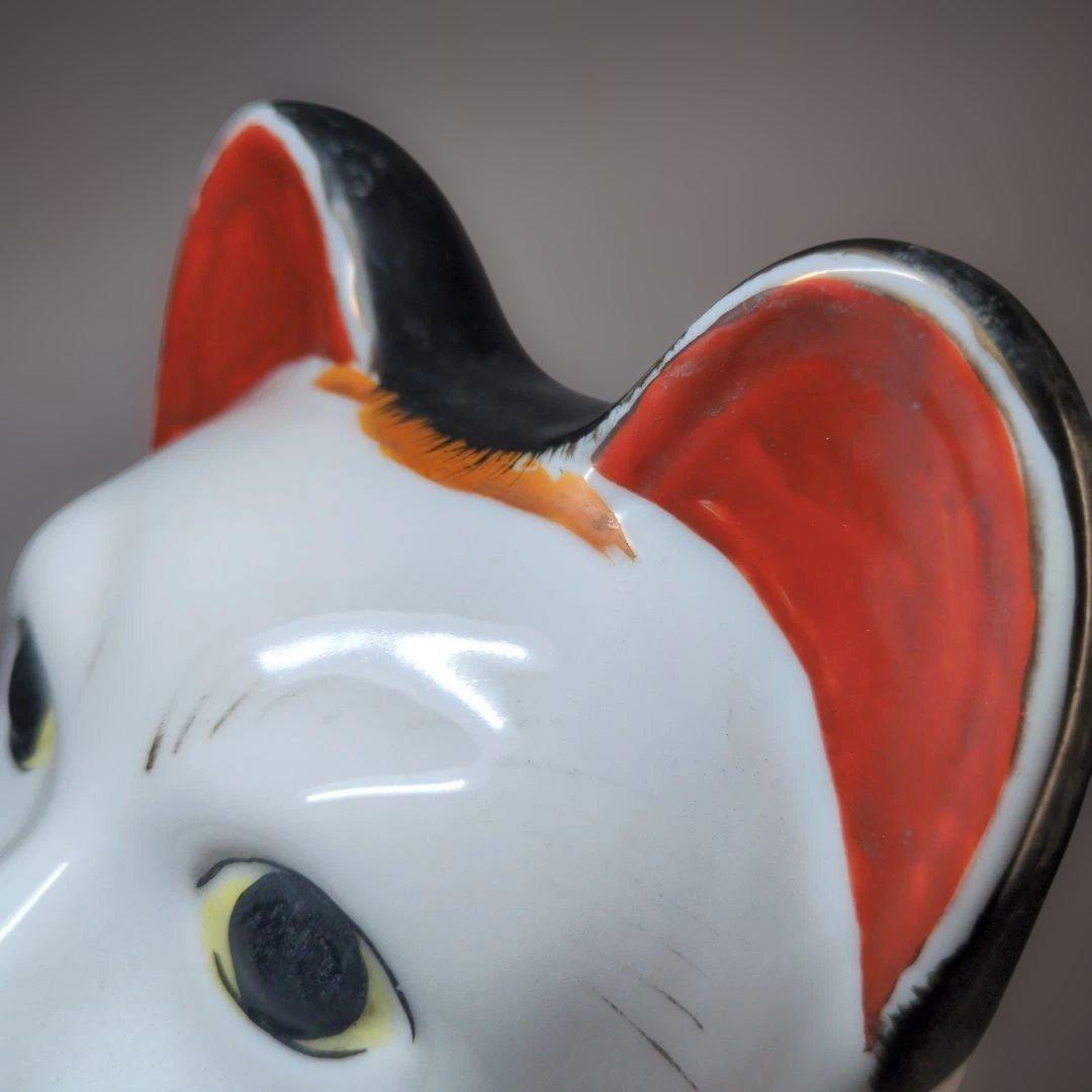 希少　特大　招き猫　骨董　古伊万里　伊万里　九谷　金彩　明治大正　アンティーク