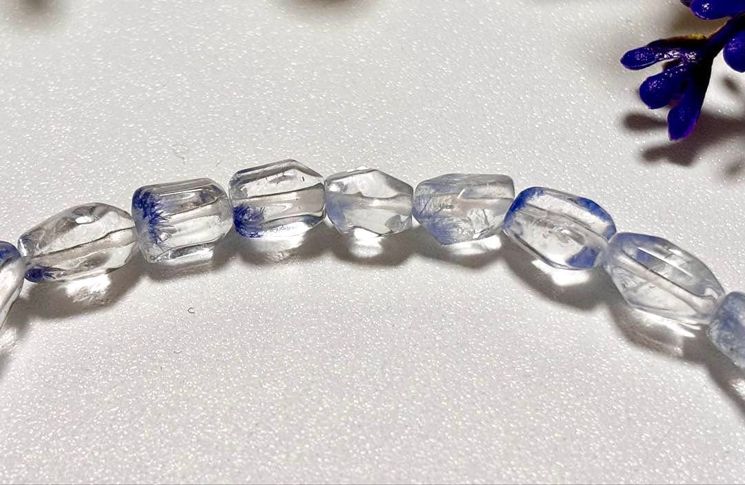 最高品質　蒼き妖精の輝き　ロイヤルデュモルチェライトインクォーツ　ブルーフラワー