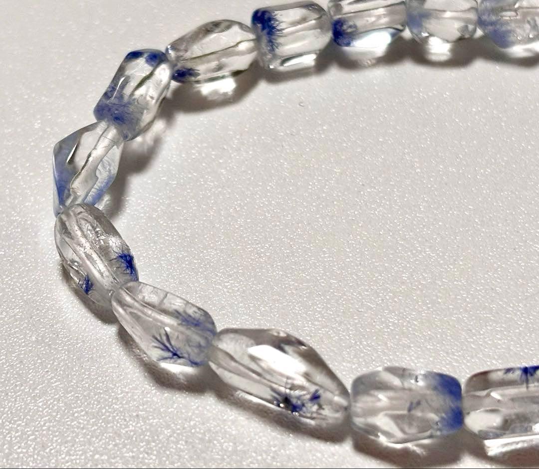 最高品質　蒼き妖精の輝き　ロイヤルデュモルチェライトインクォーツ　ブルーフラワー