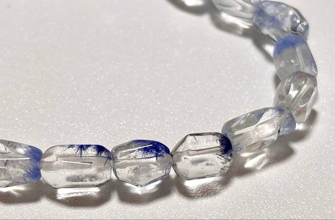 最高品質　蒼き妖精の輝き　ロイヤルデュモルチェライトインクォーツ　ブルーフラワー