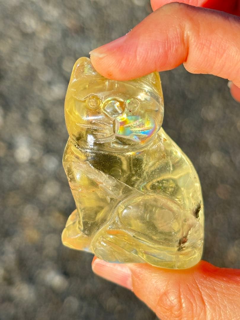 お顔に虹！　まねきねこ　コレクション　ハイグレードシトリン