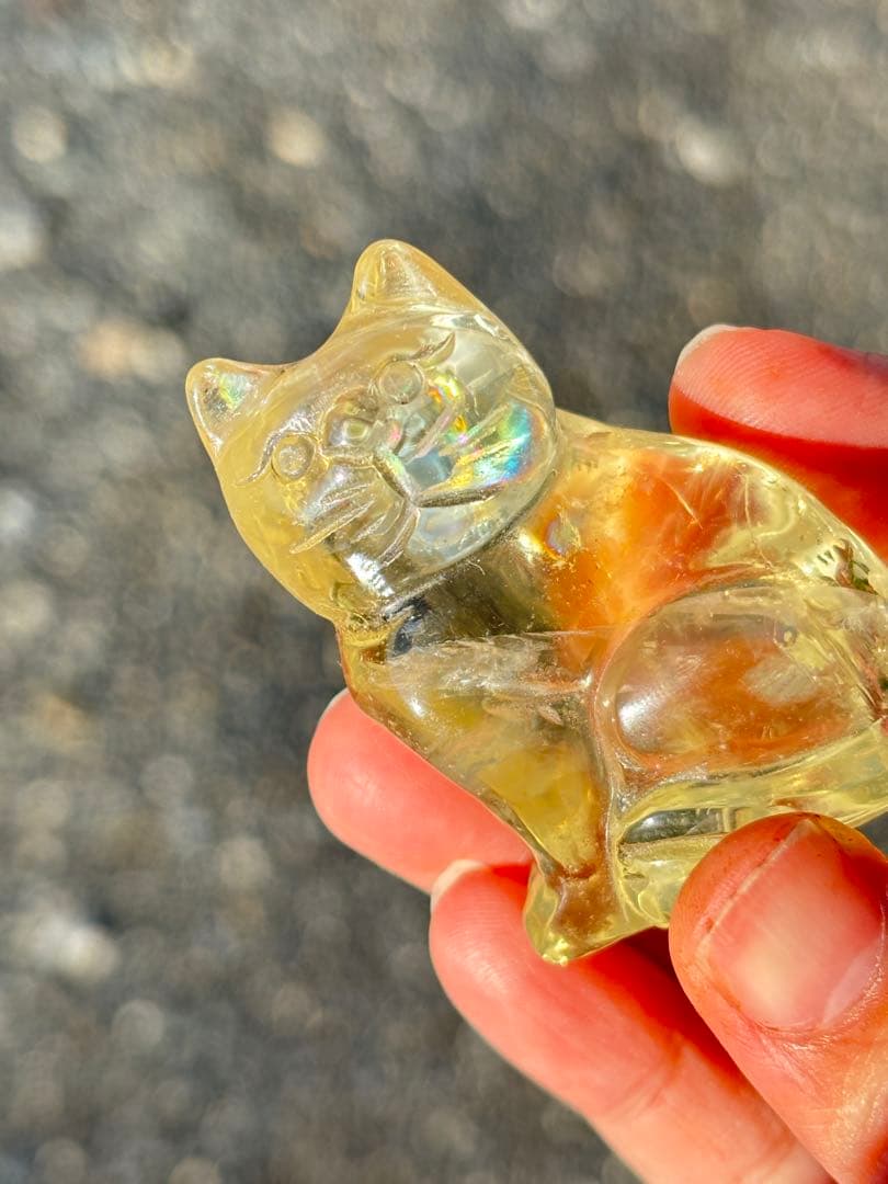 お顔に虹！　まねきねこ　コレクション　ハイグレードシトリン