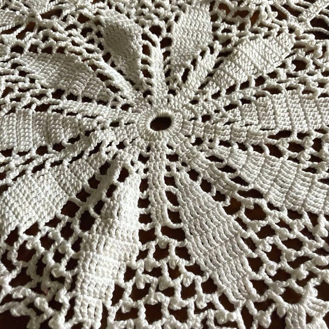 極美品✨手編み 大判 ドイリー テーブルクロス ハンドメイド アンティーク