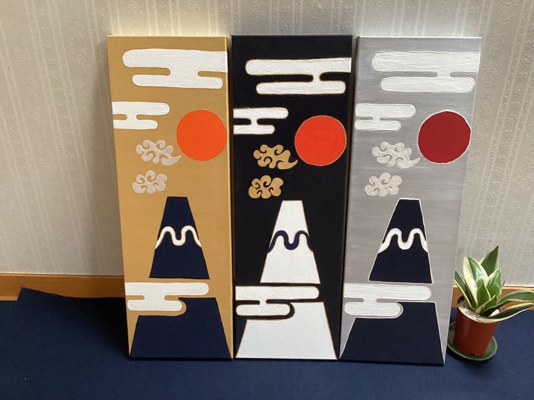富士山パネルアート(金)