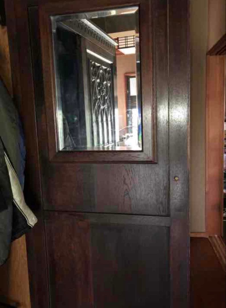 大型洋ダンス　クローゼット　アンティーク　彫刻　神戸家具　軽井沢彫り　鎌倉彫