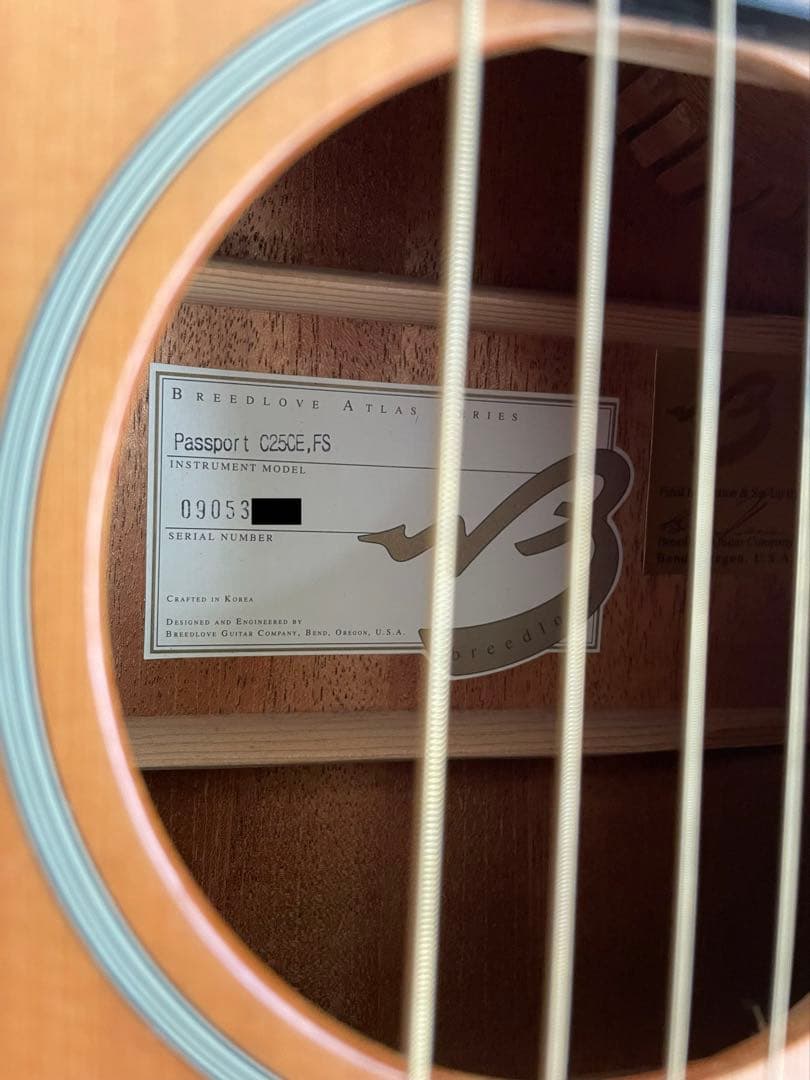 Breedlove Passport C25CE FS｜ワンオーナー｜エレアコ