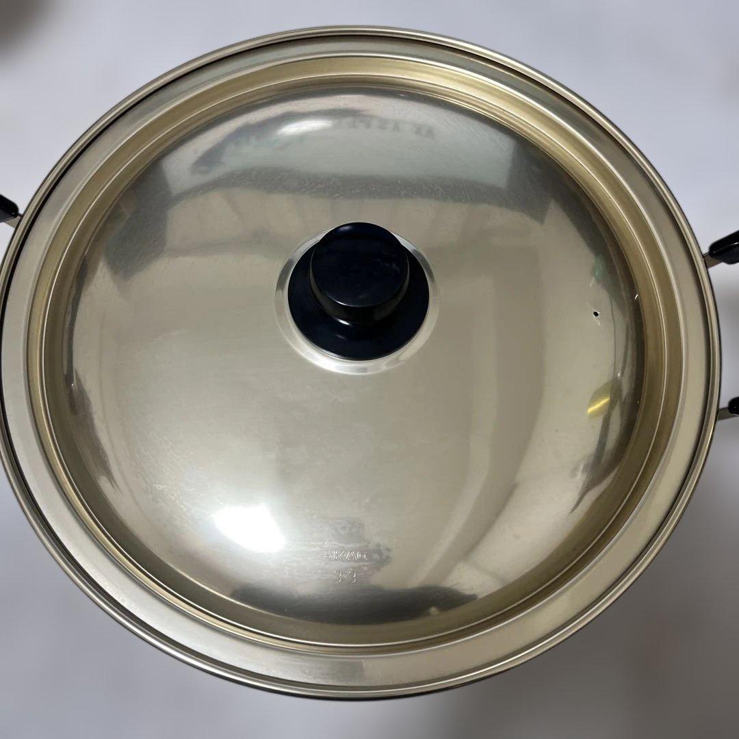 【新品未使用】AKAO アカオアルミ しゅう酸実用鍋 33cm あじしゅう酸