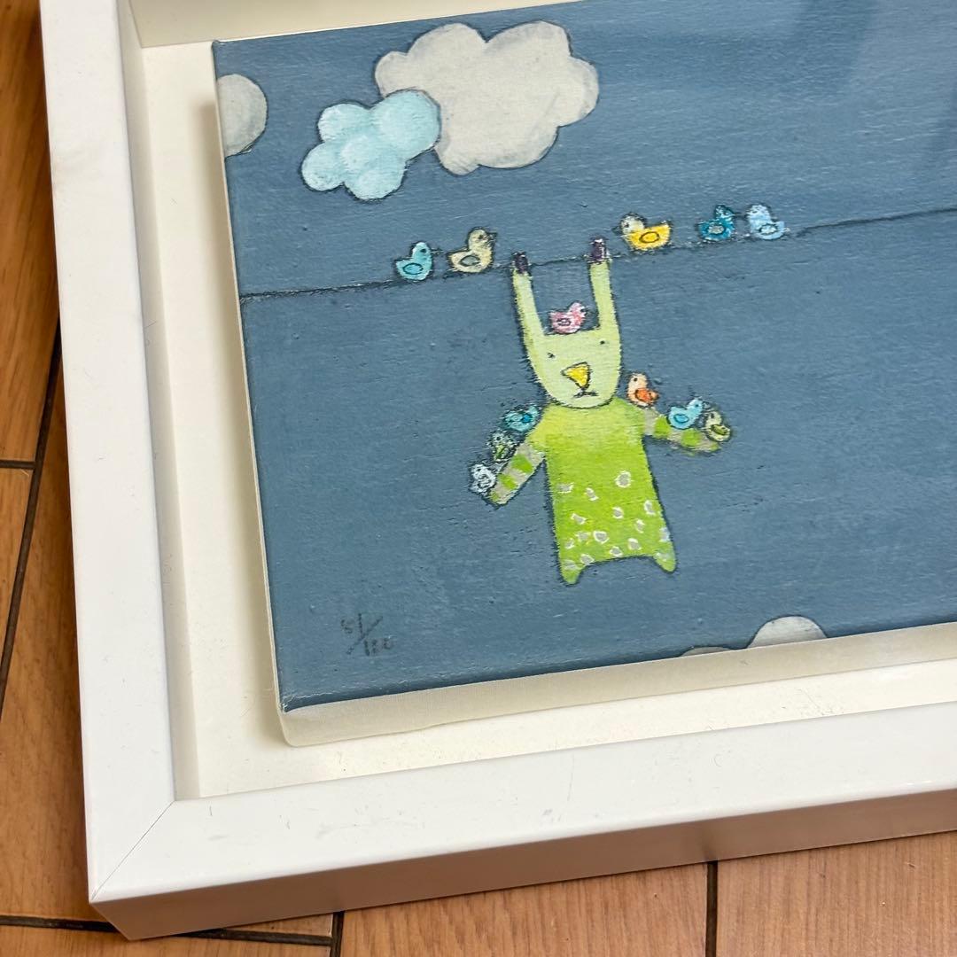 キロメロKiro.Melo お外にほすの ジクレー 版画 作者自筆サイン L