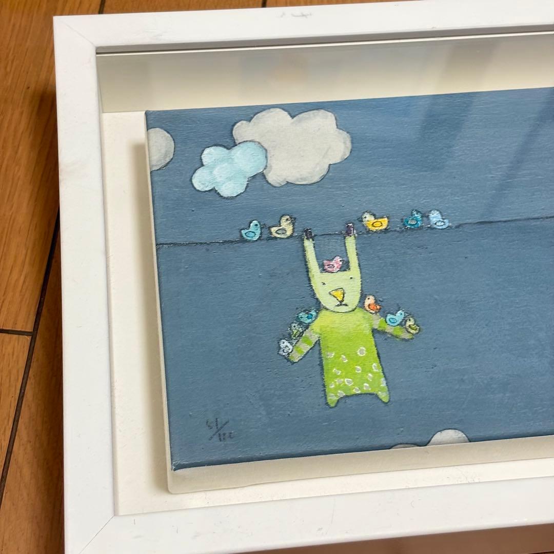 キロメロKiro.Melo お外にほすの ジクレー 版画 作者自筆サイン L