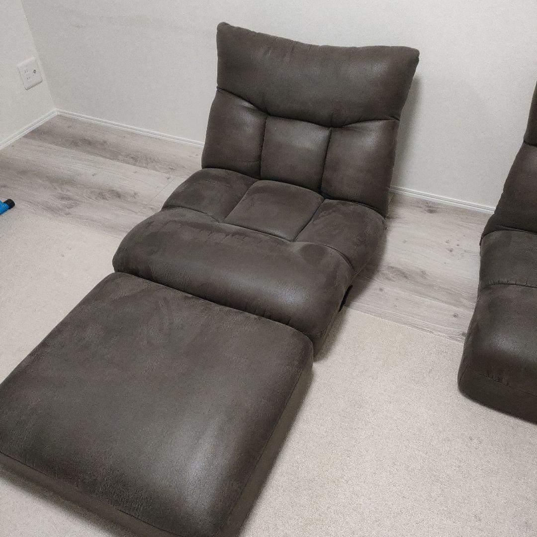 つながるワイドポケットコイル座椅子　/　オットマン　セット