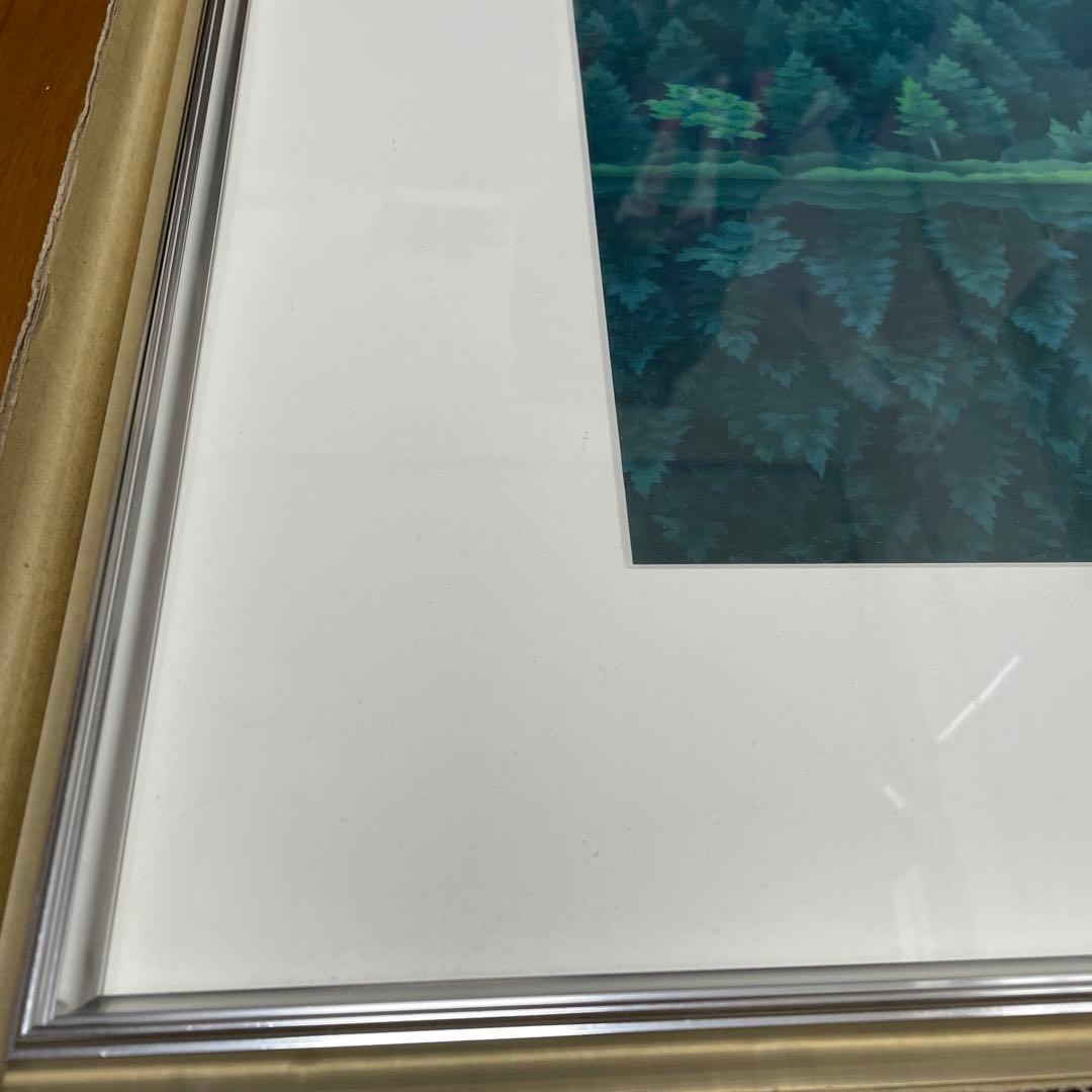 東山魁夷　白馬幻想　絵画　印刷　額縁付き　日本画　名画