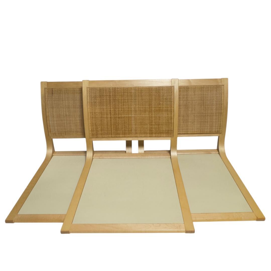 TENDO 天童木工 原好輝 高級座椅子 籐 ラタン 曲木 座イス 3脚