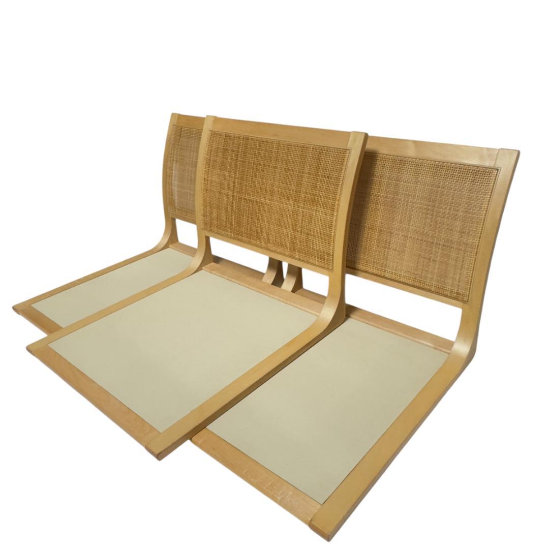 TENDO 天童木工 原好輝 高級座椅子 籐 ラタン 曲木 座イス 3脚