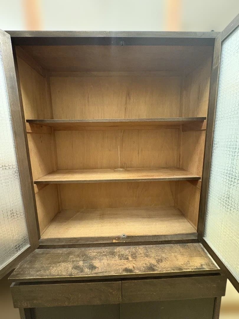 水屋箪笥　キャビネット　木製　アンティーク　古道具