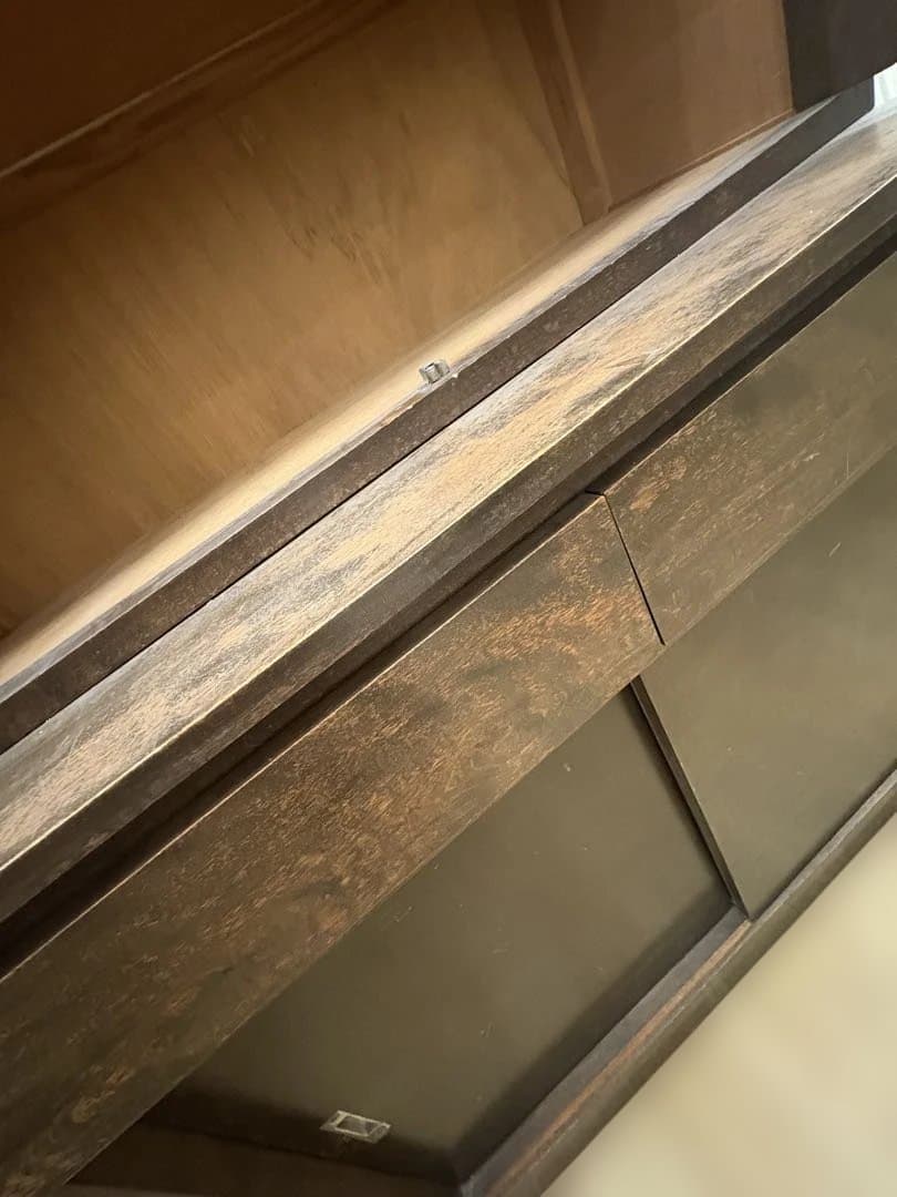 水屋箪笥　キャビネット　木製　アンティーク　古道具