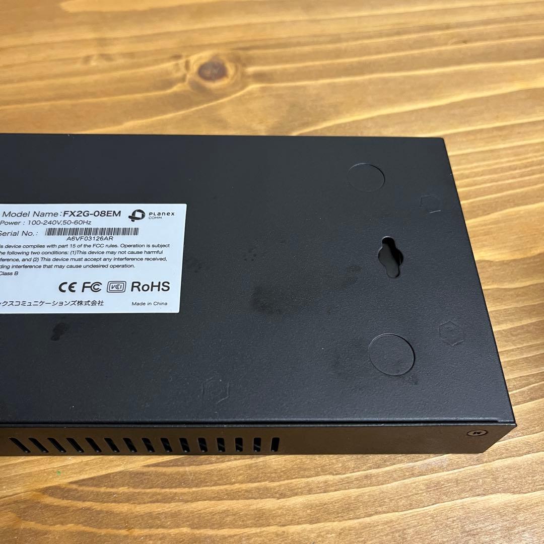 PLANEX FX2G-08EM スイッチングハブ ブラック ACアダ