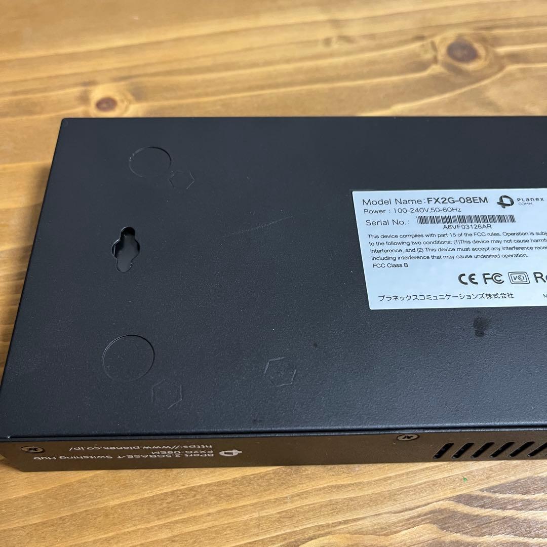PLANEX FX2G-08EM スイッチングハブ ブラック ACアダ