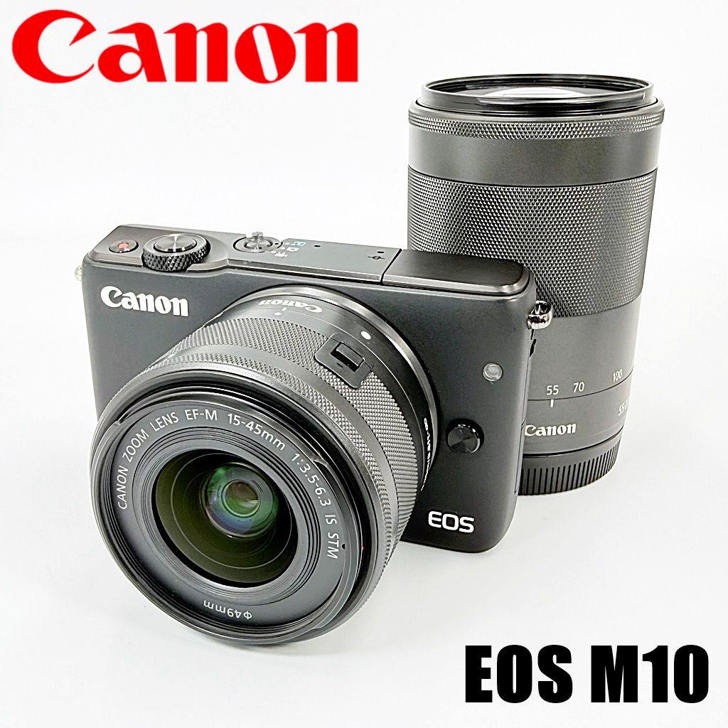キヤノン EOS M10 ダブルズームキット ブラック ミラーレス カメラ 中古