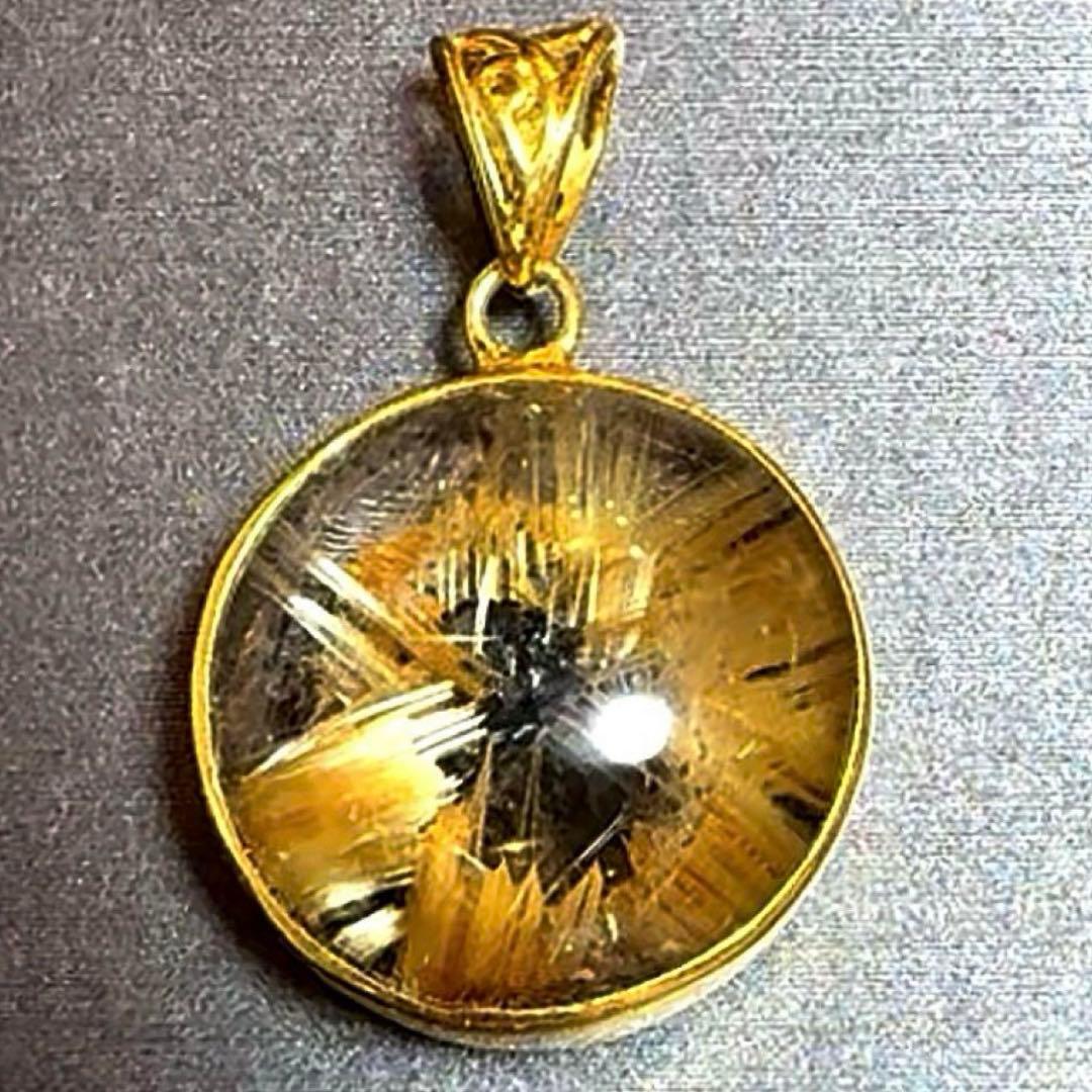 最強金運✴︎高品質　太陽放射タイチンルチルクォーツ　ペンダント　エネルギー満タン