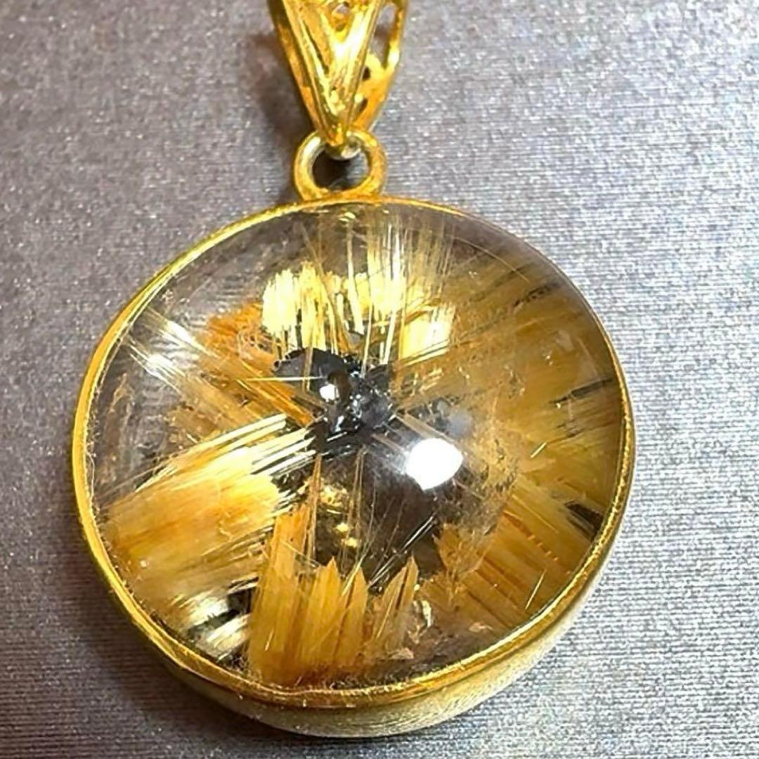 最強金運✴︎高品質　太陽放射タイチンルチルクォーツ　ペンダント　エネルギー満タン