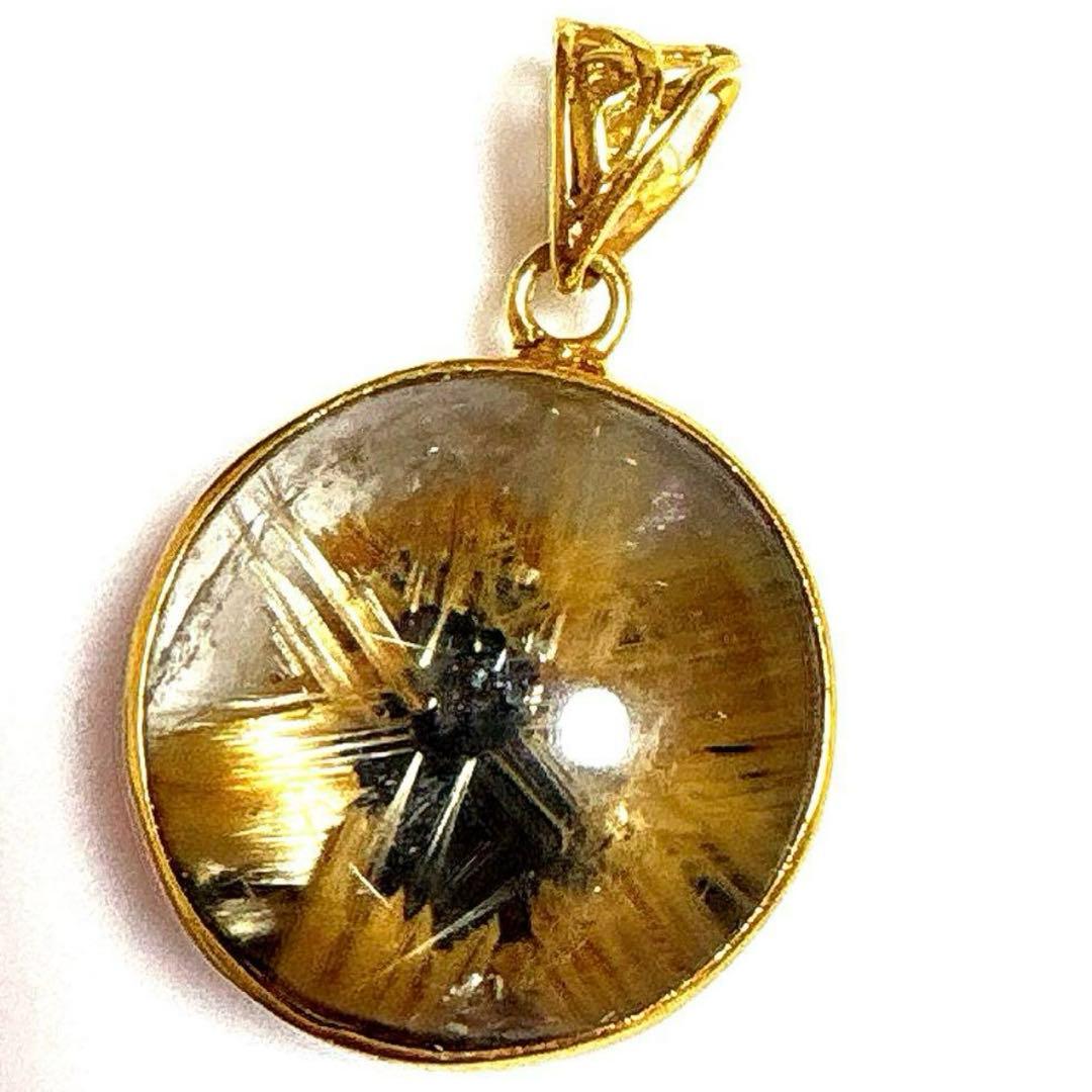 最強金運✴︎高品質　太陽放射タイチンルチルクォーツ　ペンダント　エネルギー満タン