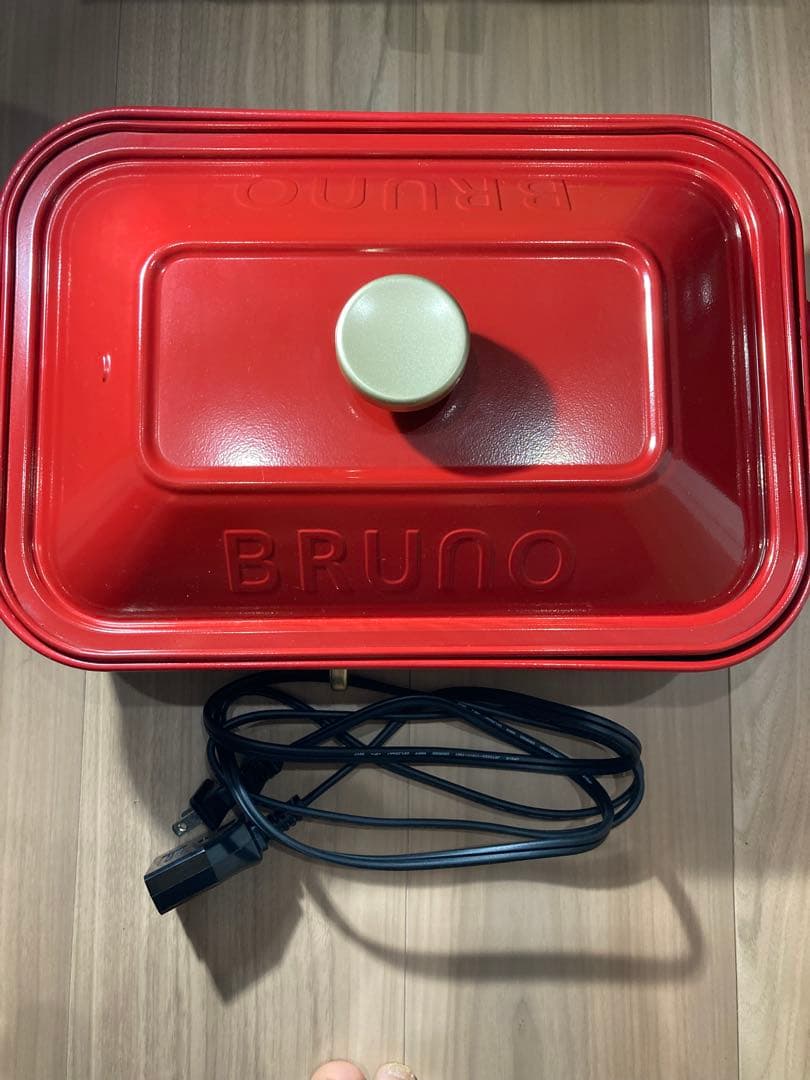 【美品】BRUNOコンパクトホットプレート　付属プレート多数有り（鍋、たこ焼き）