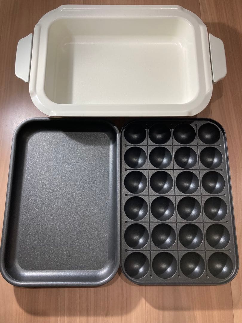 【美品】BRUNOコンパクトホットプレート　付属プレート多数有り（鍋、たこ焼き）