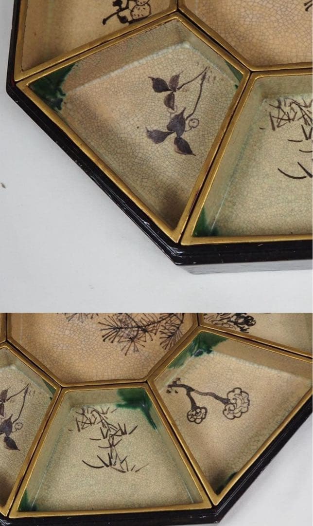 送料無料　江戸～明治　豊楽焼菓子器菓子皿★大珍品★　茶道具　本物保証