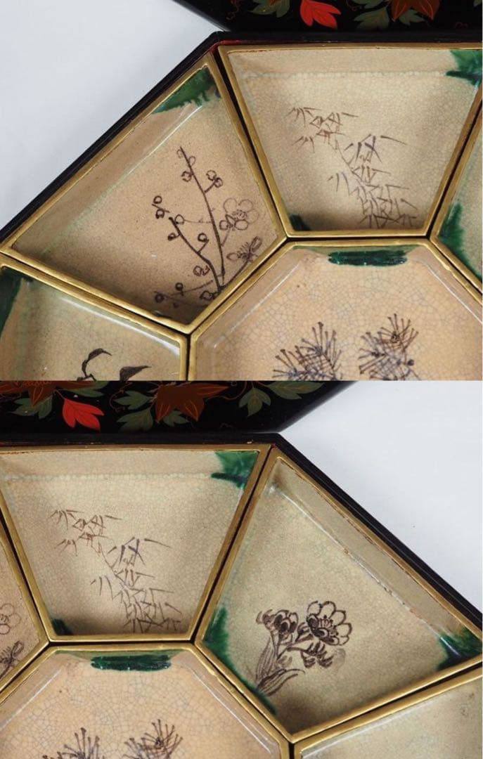 送料無料　江戸～明治　豊楽焼菓子器菓子皿★大珍品★　茶道具　本物保証