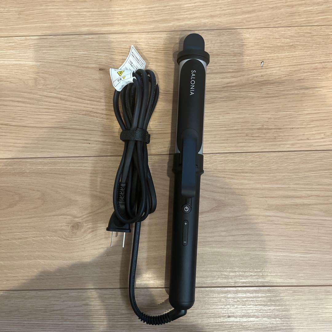 サロニア スムースシャイン カールアイロン コテ 32mm ブラック