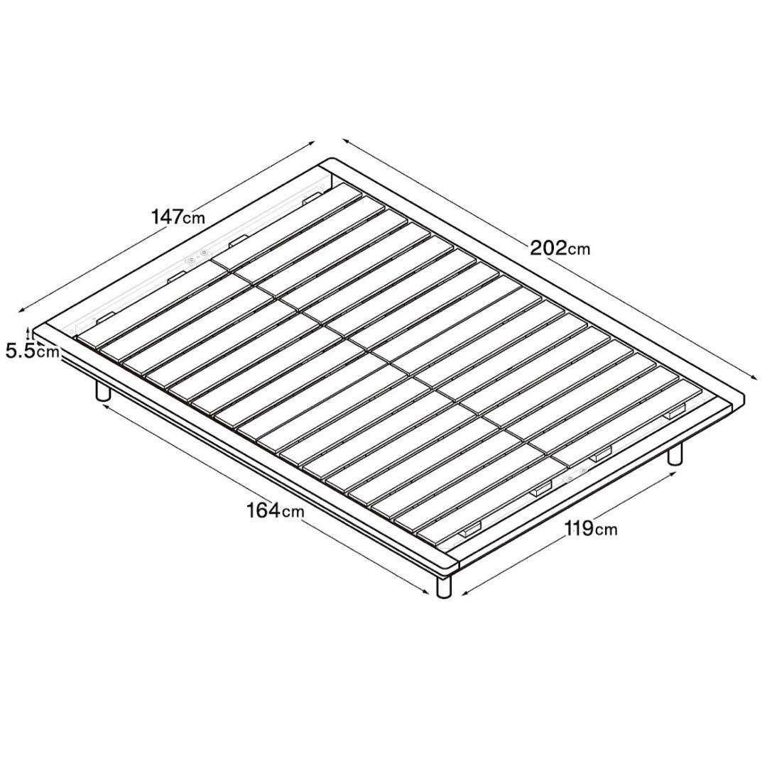 【送料込み】無印良品ナチュラル木製ダブルベッドフレーム