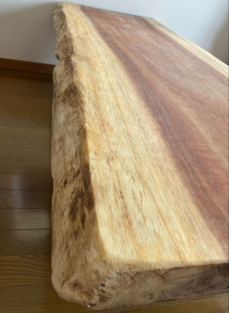 送料込○太いラインが美しいモンキーポッド貴重な一枚板テーブル天板