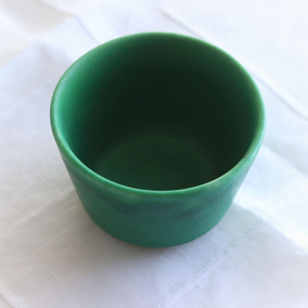 3/8まで価格 ☆吉村和美　グリーン　鉢とカップ　セット