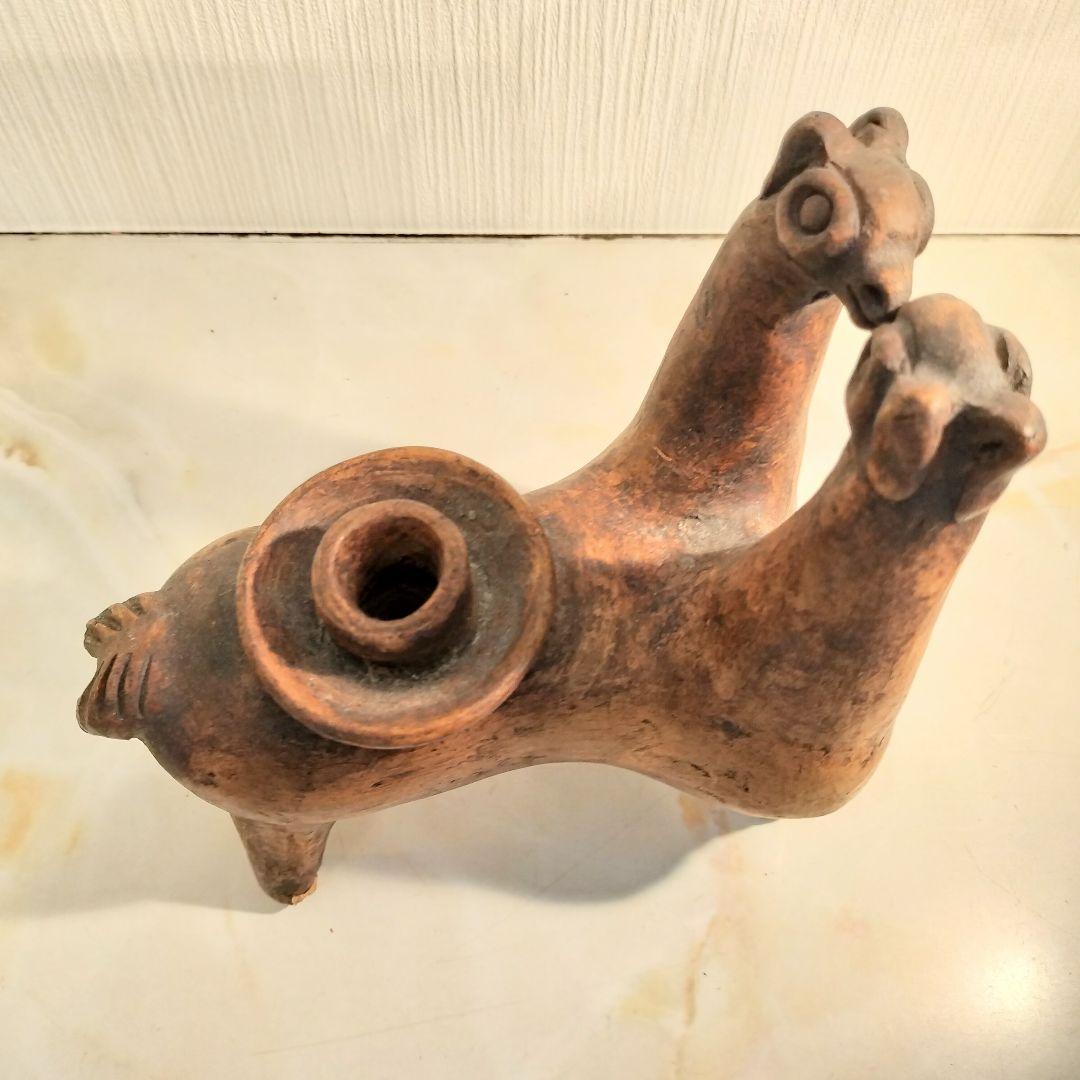 海外製 焼き物 アルパカオブジェ キャンドルホルダー お香立て