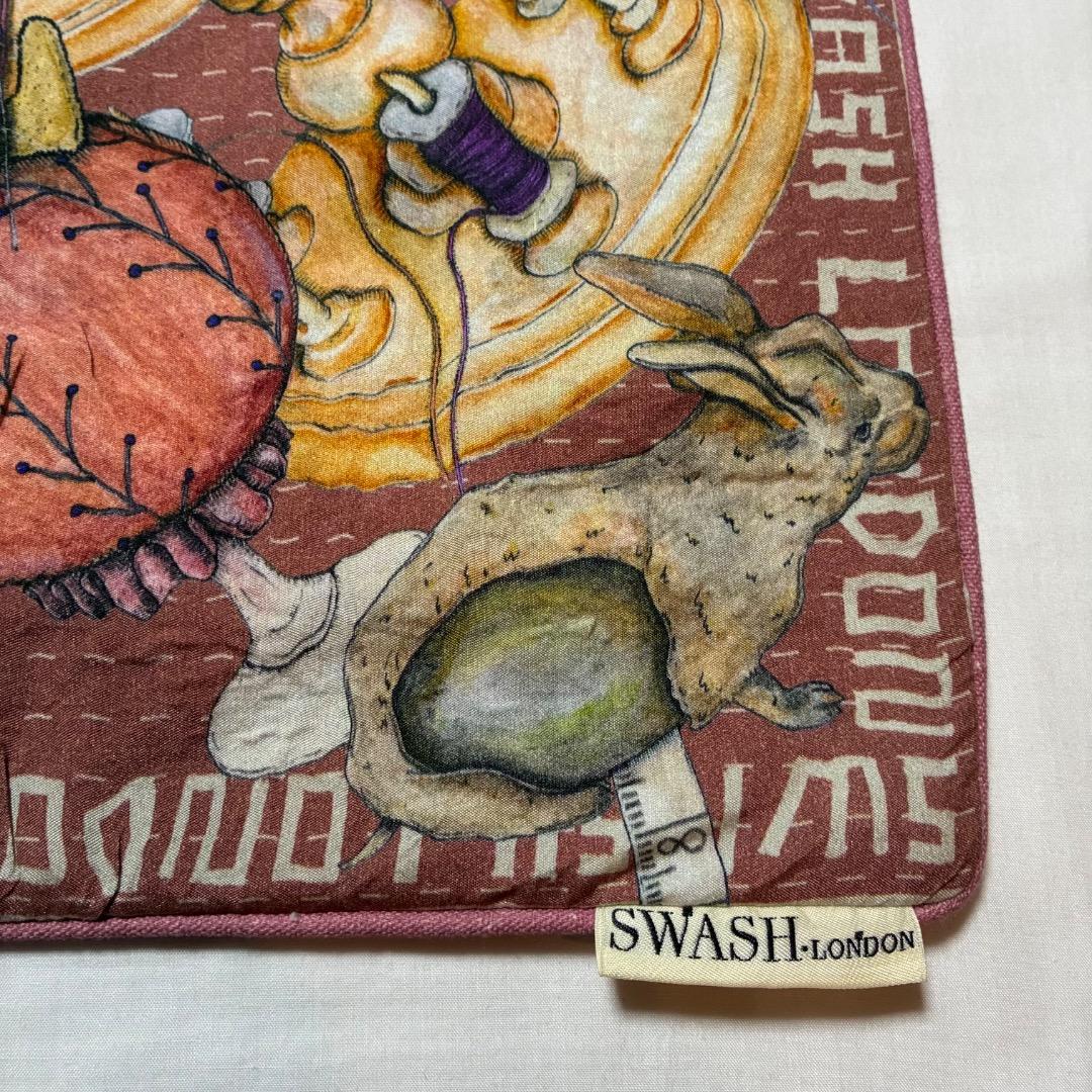 スワッシュロンドン SWASH LONDO・クッションカバー（くま熊・渋ピンク