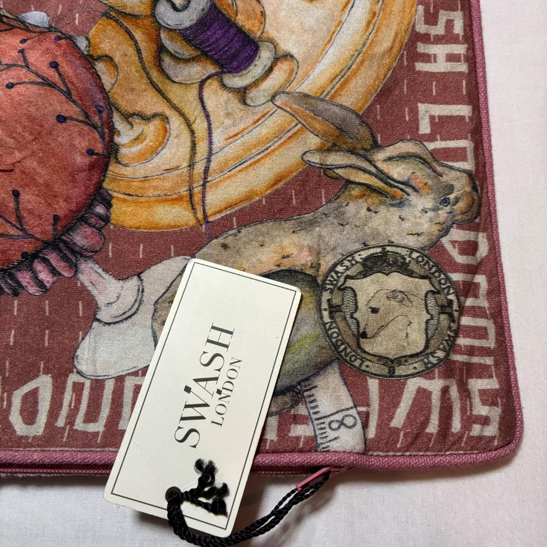 スワッシュロンドン SWASH LONDO・クッションカバー（くま熊・渋ピンク