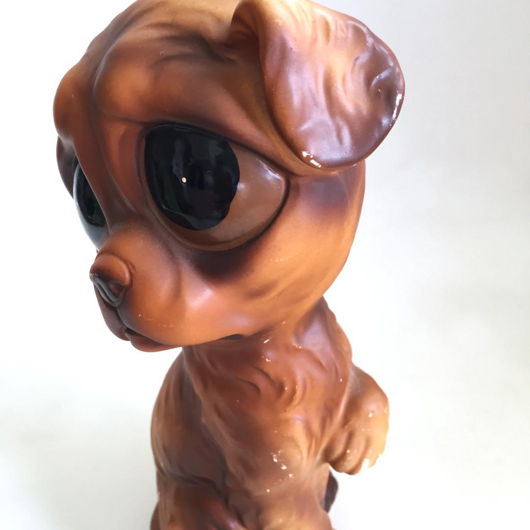 ビンテージEnesco製 Big eye Dog 置物 陶器 犬 フィギュリン