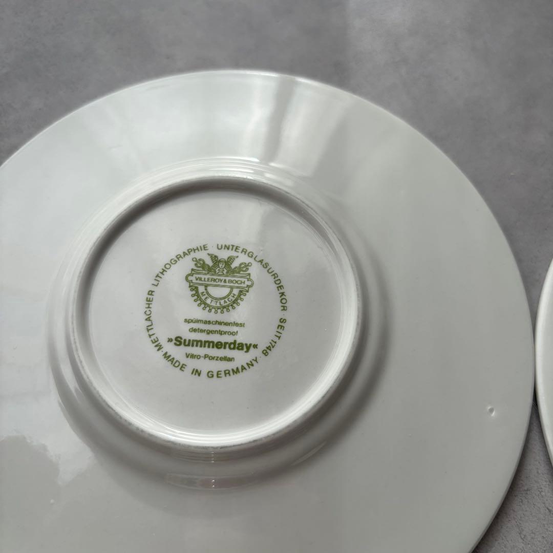 ビレロイ&ボッホ Summerday スープカップ・ソーサー 2客セット