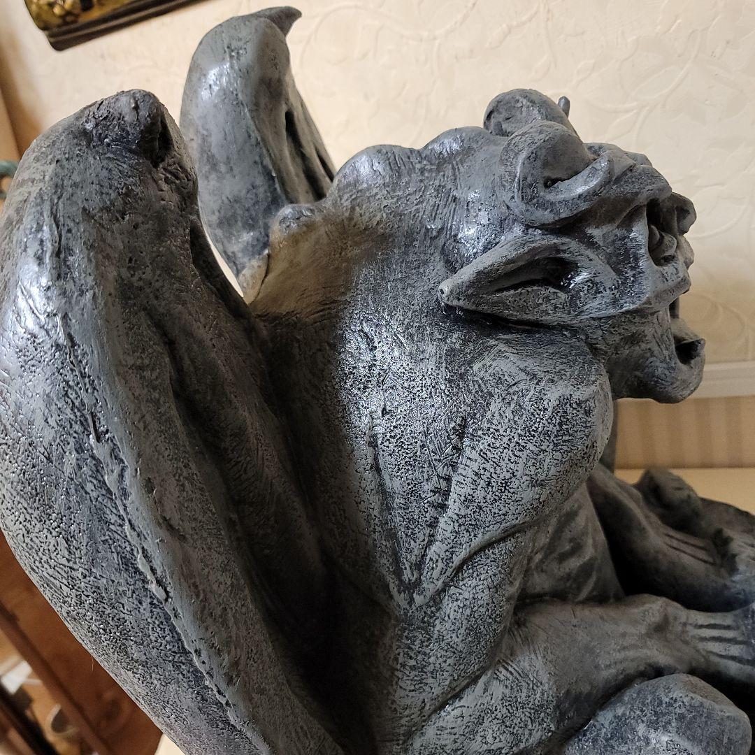 メキシコ製　ガーゴイル像　 高さ56cm　天然ゴム系製品　置物　イベント用等