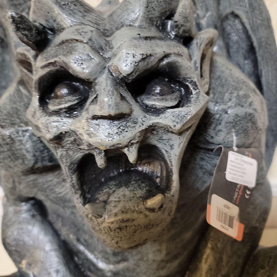 メキシコ製　ガーゴイル像　 高さ56cm　天然ゴム系製品　置物　イベント用等