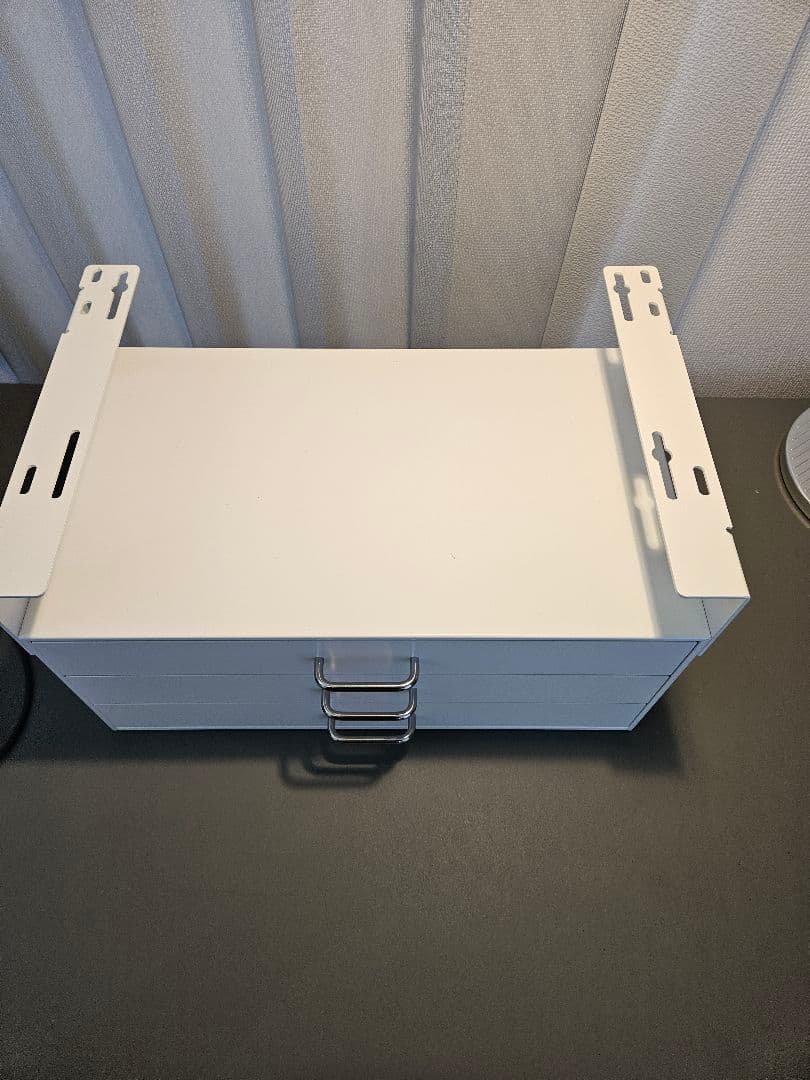 【デスクの完成形✨】PREDUCTS Drawer Three ロング ホワイト