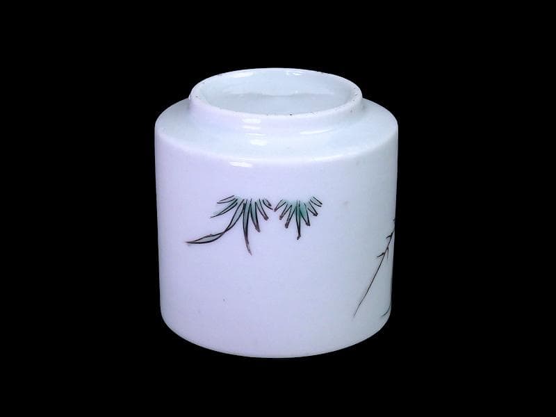 古伊万里　色絵　牡丹の図　猪口　のぞき　C099AS-fbub